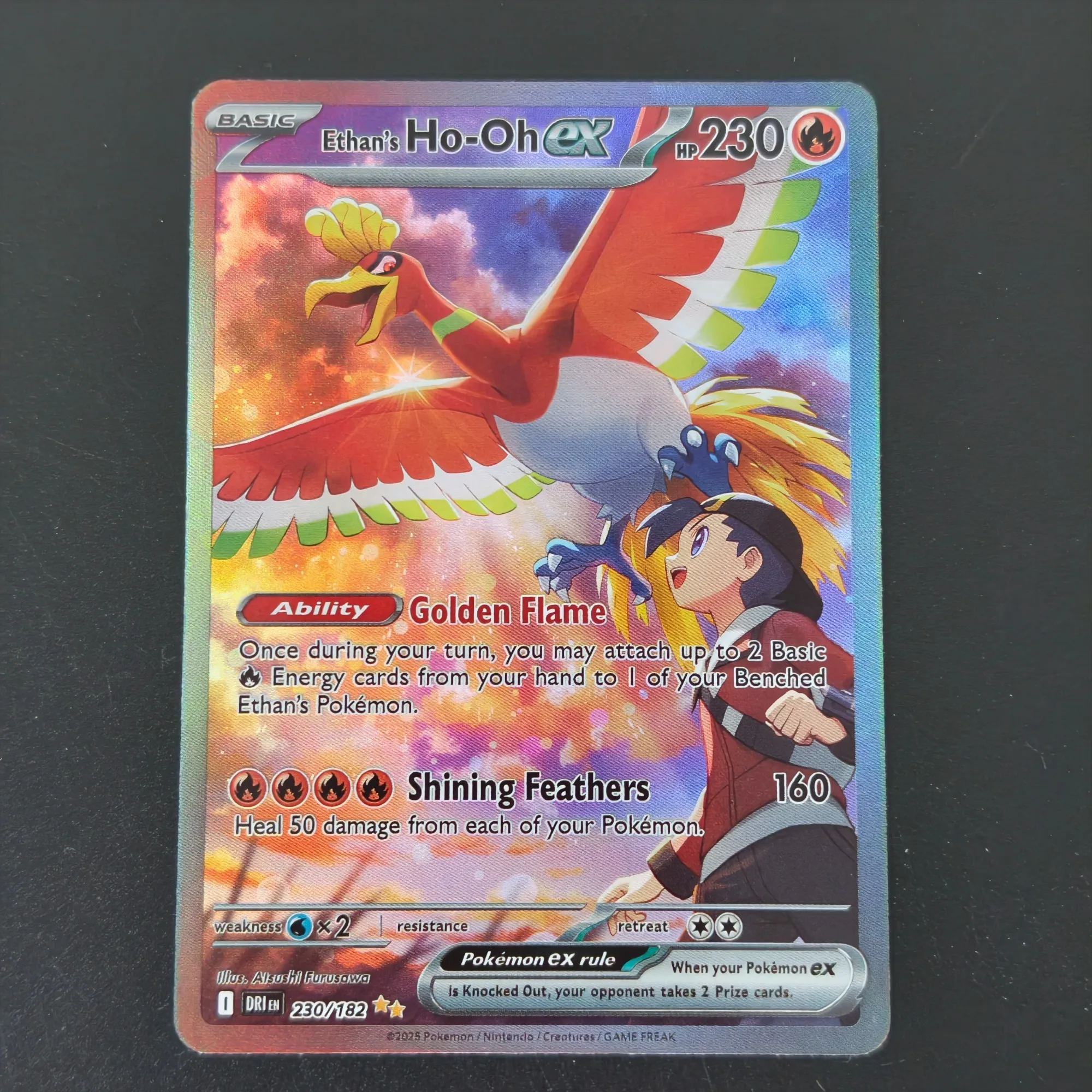 Фото Карточки DIY Pokemon Character Full Art SAR UR Holo ex: Team Rocket, Mewtwo Gold, Moltres, Lillie’s Clefairy, Ethan’s Ho-Oh. Аниме-карточки. №4