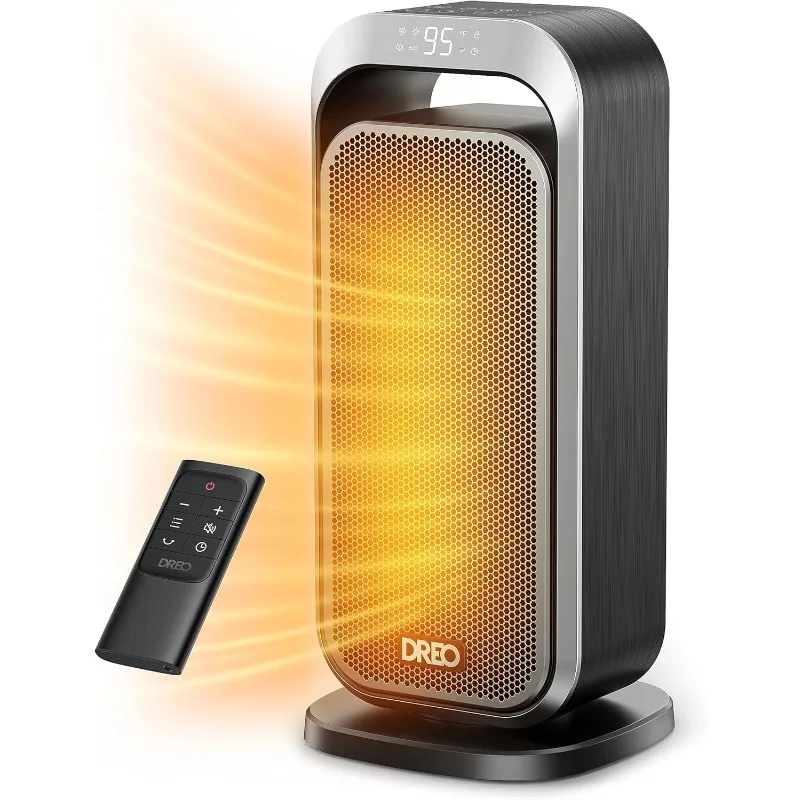 

Компактные Подогреватели Dreo для использования в помещении, портативный нагреватель с 70 ° колебаний, электрический нагреватель 1500 Вт с термостатом, дистанционное управление быстрой безопасностью
