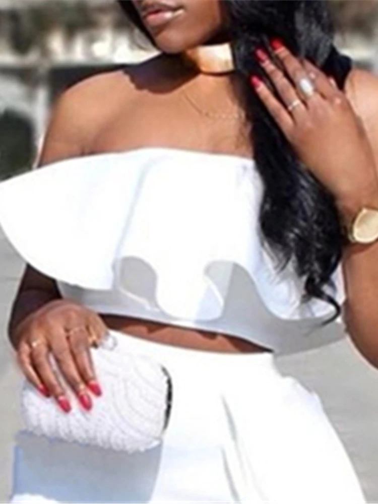 

Summer Cropped Tops Tank for Women Off Shoulder Backless with Zipper Black Ruffle Tube Tops Shirts Backless Sexy Blusa Strapless