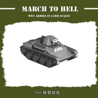 1100 miniatures wargame world war ii soviet t60 light tank resin model kit unassembled and unpainted