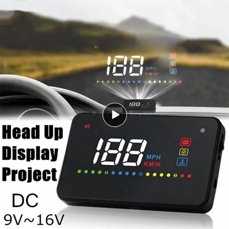 

New Arrival 3.5Inch HUD Projector Head Up Display Speed Warning Fuel OBD II Speedometer KM/H Display System Car-styling
