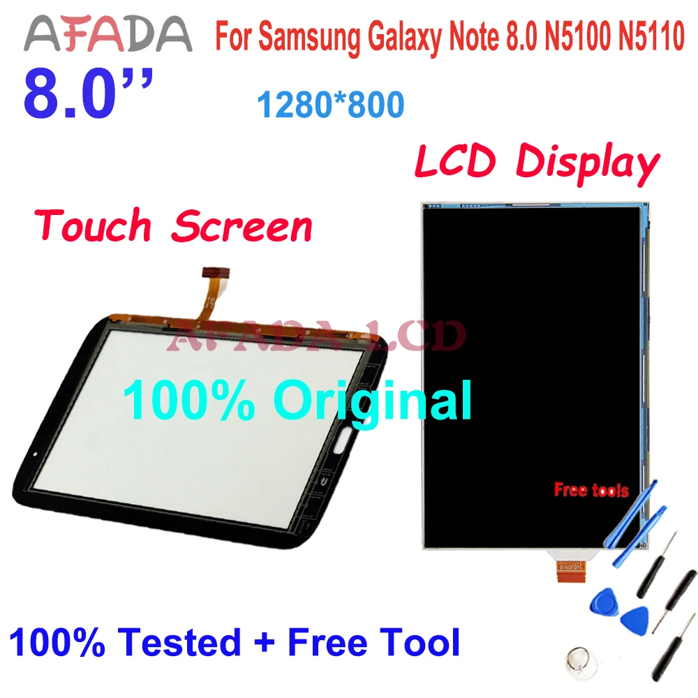 

100% Test For Samsung Galaxy Note 8.0 N5100 N5110 GT-N5100 GT-N5110 LCD Display Touch Screen Digitizer Glass Sensor Replacement