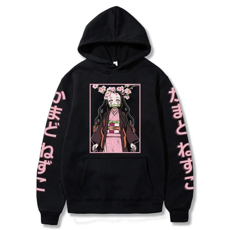 

Demon Slayer Nezuko hoodies women graphic harajuku streetwear vintage Hooded Shirt hoddies female streetwear Hood