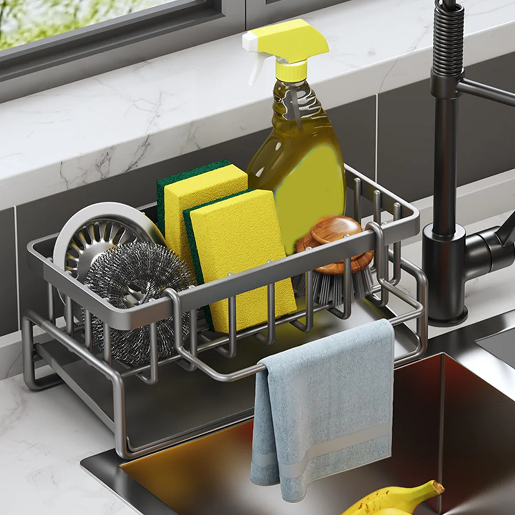 

Sponge Draining Holder Dish Cloths Soap Kitchen Sink Dishcloth Organizer Organizers Rack Storage