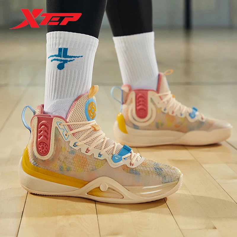 

Xtep Yufeng 1 Баскетбольная обувь для мужчин с высоким верхом легкие боевые спортивные ботинки амортизирующие поддерживающие кроссовки 878419120028