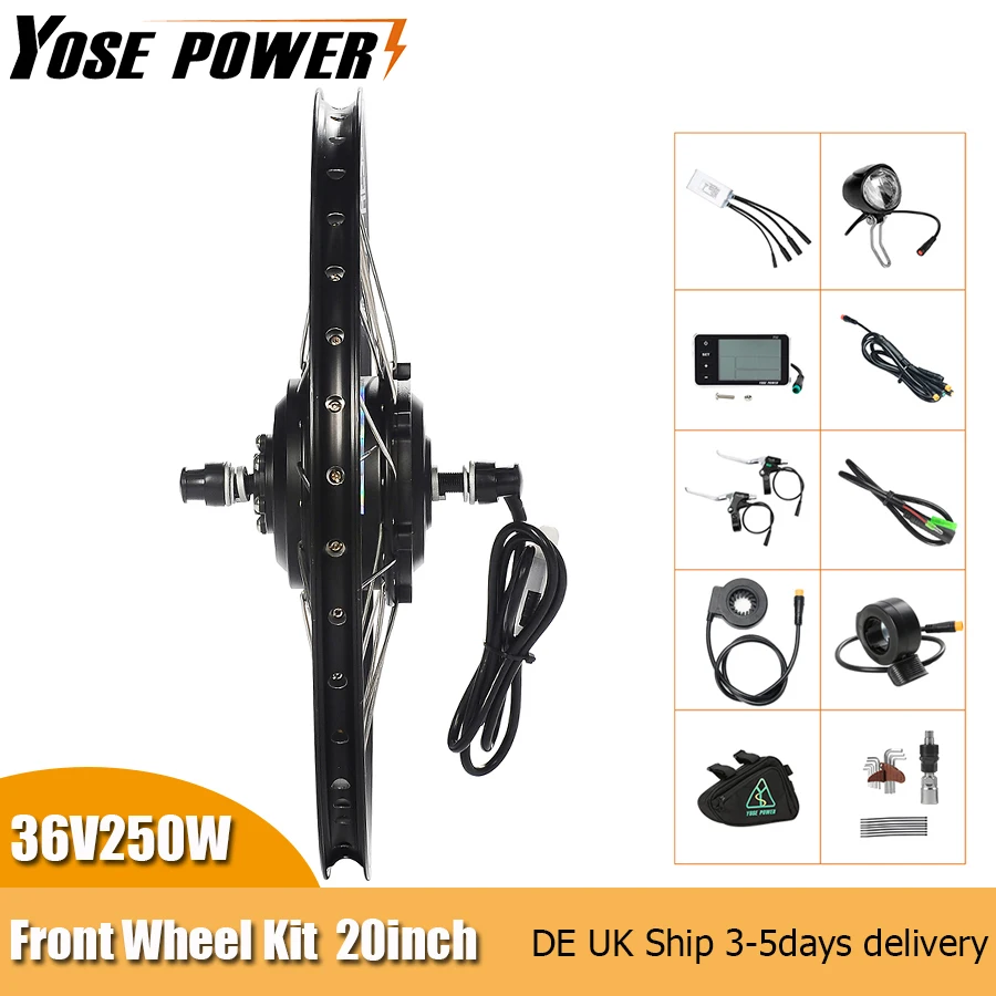 

$8 Coupon Ebike Motor Kit High Speed Brushless Gear Hub Wheel 20inch 36V 250W Electric Bike Conversion Front Wheel With Rim