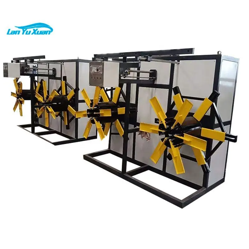 

Double Station Plastic HDPE Pipe Coiling Winder Coiler Winding Machine With Automatic Strapping For PE Pipes
