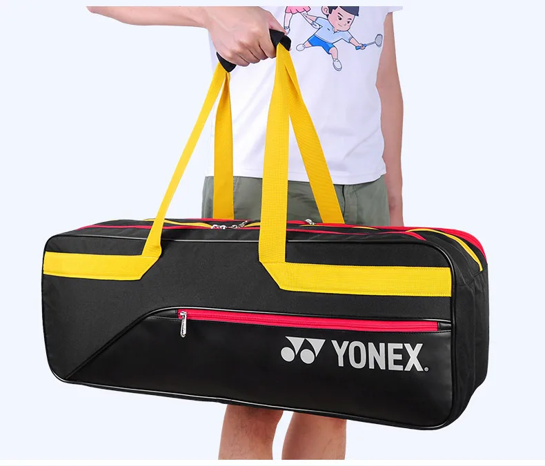 Original YONEX 6-10 Pcs Badminton Tennis Shoulder Bag Sport Large Badminton Rackets Backpack with Independent Shoes Compartment