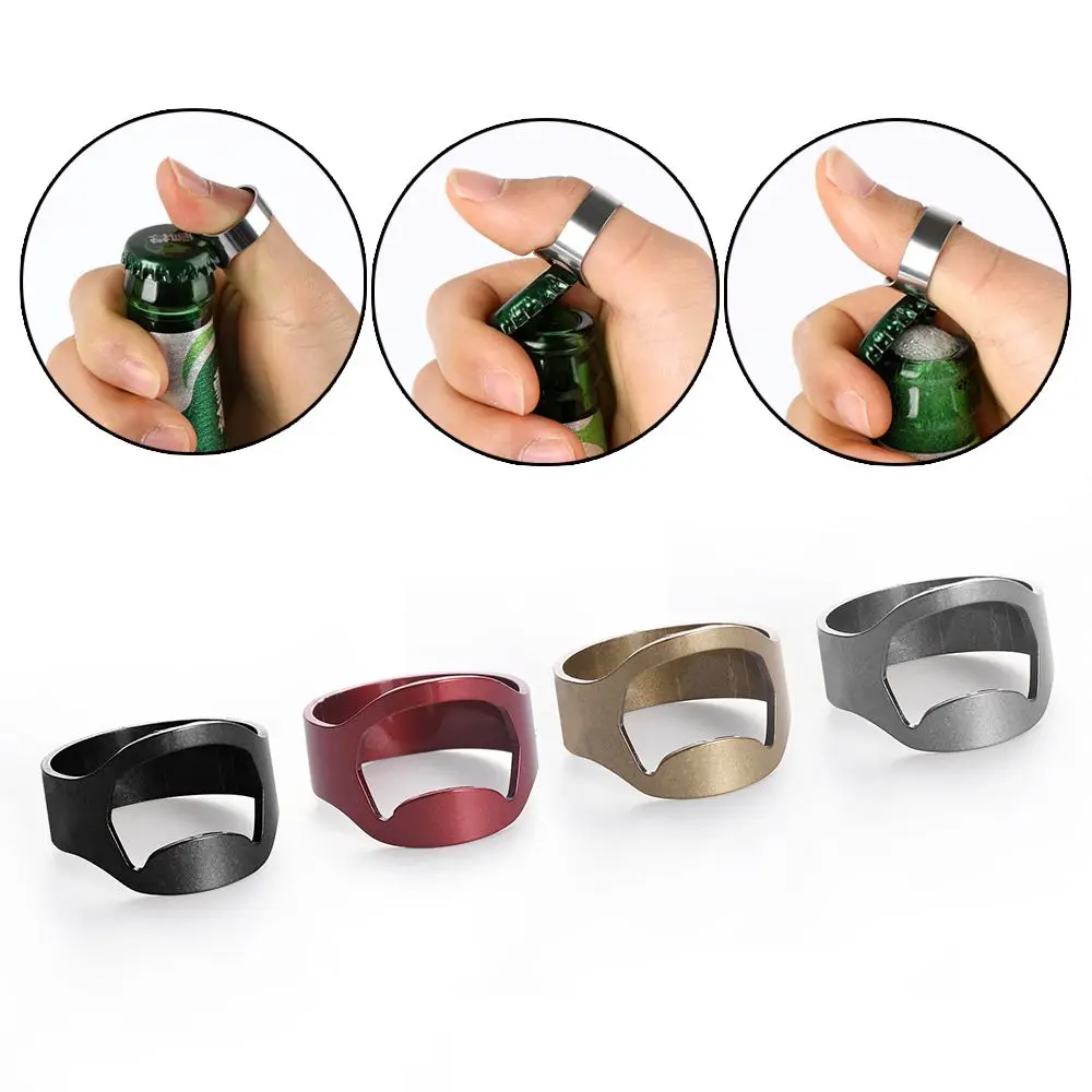 

1/3PCS Silver Unique Bar Supplies Stainless Steel Finger Ring Openers Gadgets Kitchen Tool Beer Bottles Opener