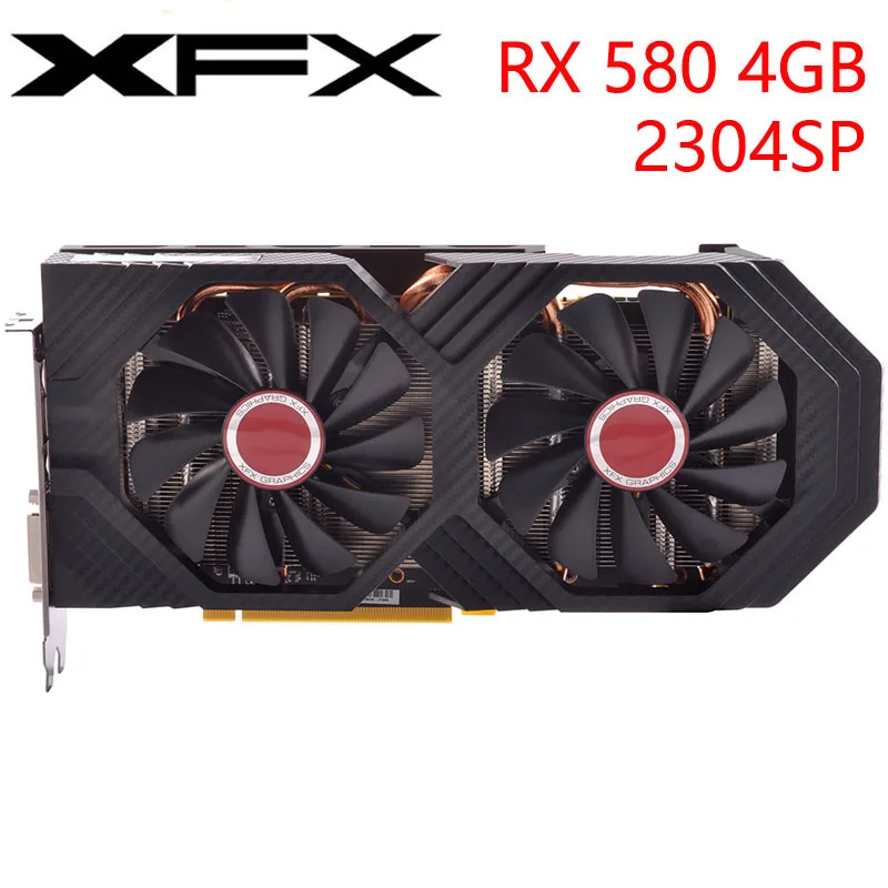 

Видеокарта XFX RX 580, 4 Гб, 500 бит, GDDR5, графические карты для AMD RX 570 серии, VGA карты RX580, б/у DisplayPort HDMI