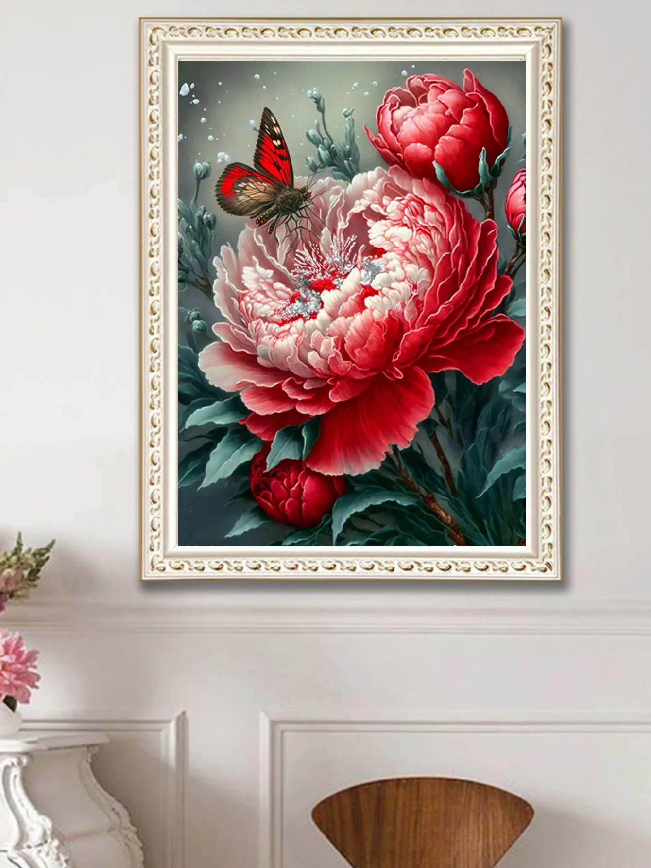 

001196Ann-Tulip diy Цифровая масляная живопись, картина маслом, акриловая Цветочная живопись, взрыв, ручная работа, пейзаж, живопись