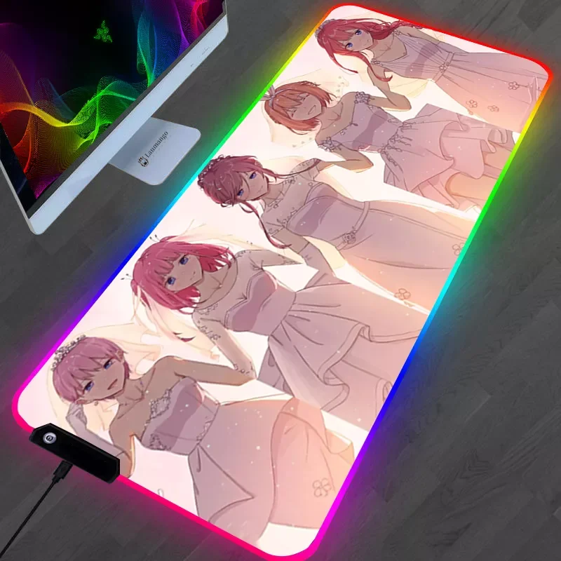

Kawaii The Quintessential Quintuplets Mouse Pad Anime Desk Mat Gamer PC Computer Keyboard Carpet Gaming Accessories Mousepad