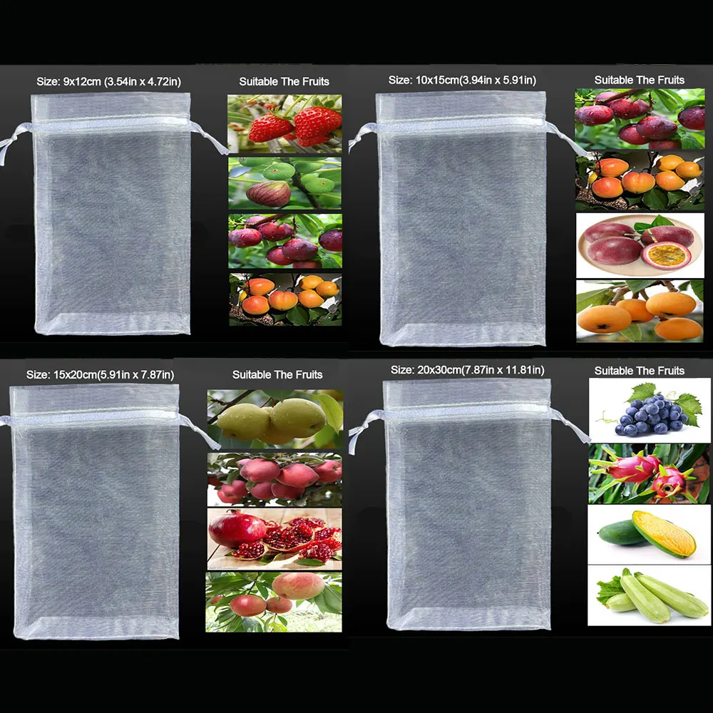 10 шт. сумки для выращивания клубники винограда фруктов сетчатые защиты овощей и