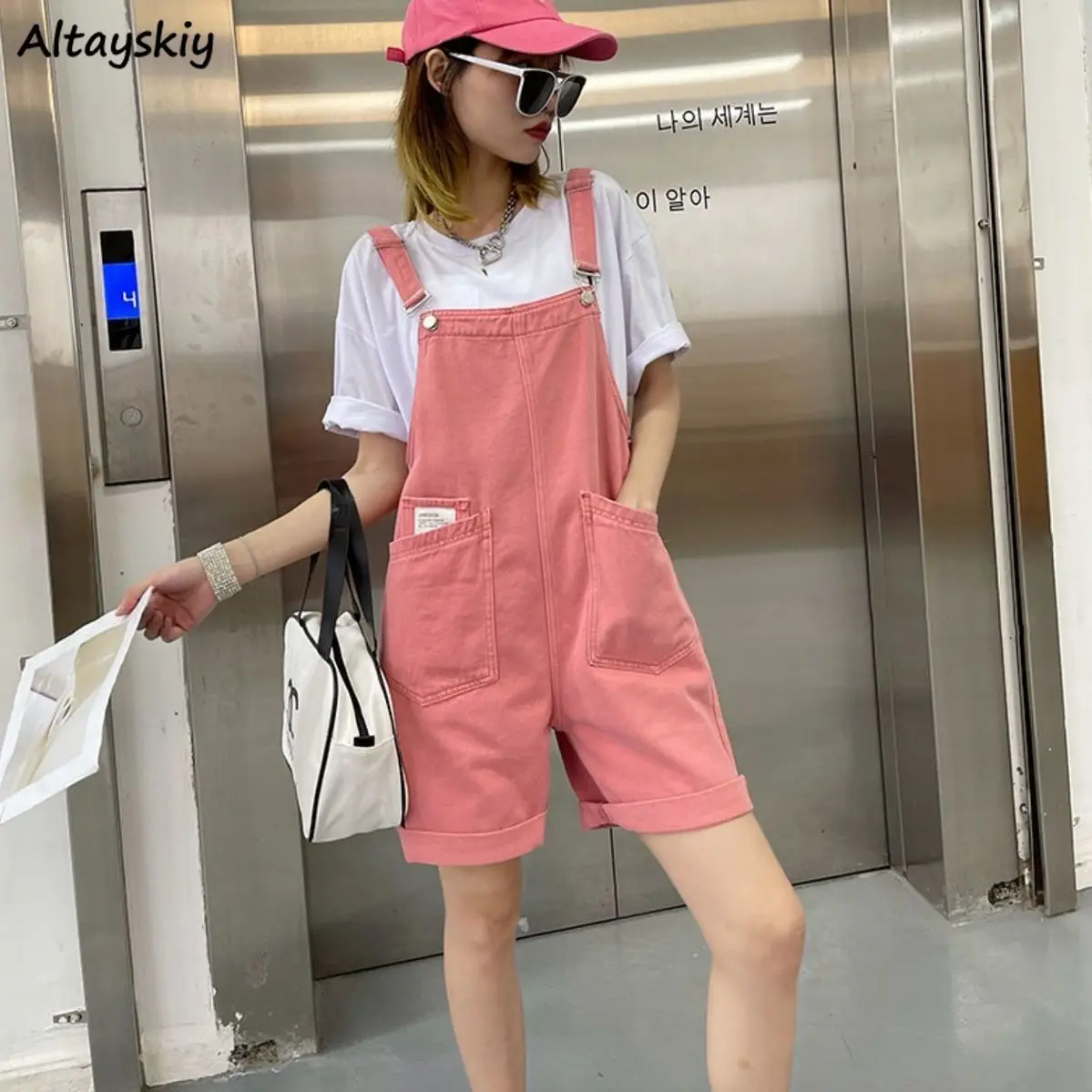 

Rompers Women Sleeveless Wide Leg Pockets Students Solid Various Color Trendy Baggy Hot Leisure Denim Comfortable Summer Female