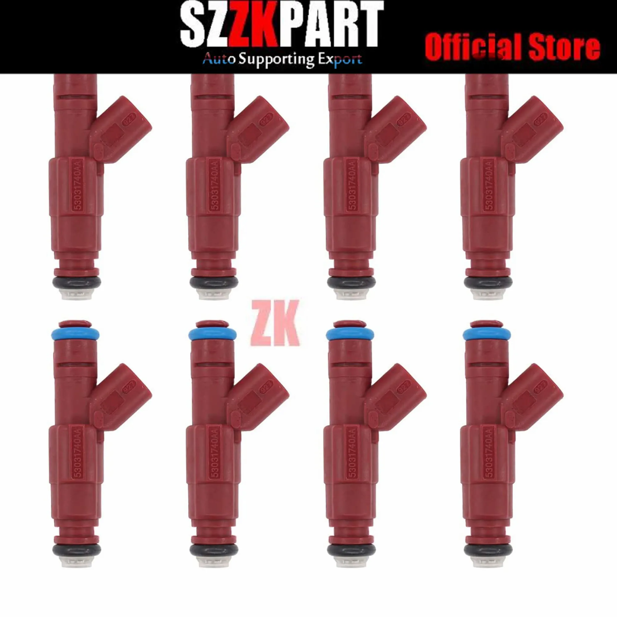 

Set of 8 fuel injectors for for 97-03 dodge durango ram dakota 3.9 5.2 0280155934 free shinpping