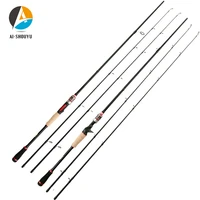 ai shouyu new carbon fishing lure rod 2 sections 1 8m2 1m2 4m spinning casting rod 2 tips mlm rod pole universal bass rod