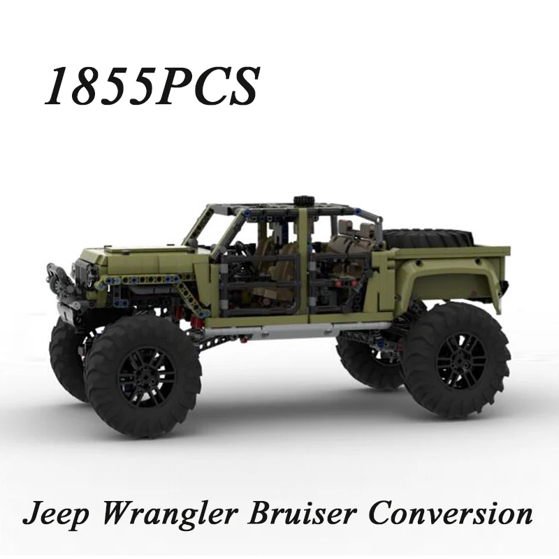 

NEW Willys jeep racing truck building blocks off-road vehicle toy MOC model boy gift