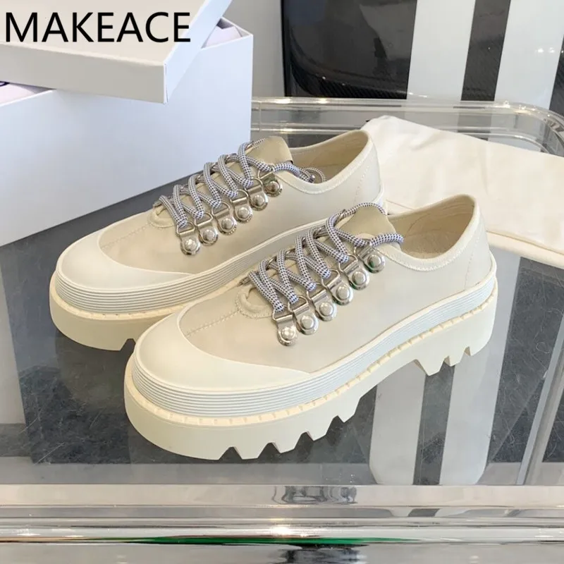 

Spring Autumn New Woman Round Toe Lace Up Casual Shoes Flat Heel Platform Fashion Canvas Women Shoes Cross Straps Sneakers 2022