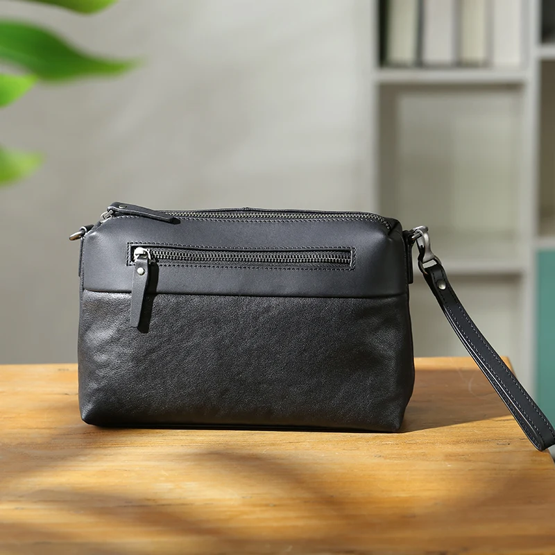 

AETOO Vegetable tanned cowhide men's handbag genuine leather large-capacity soft leather work bag casual multi-functional one-s