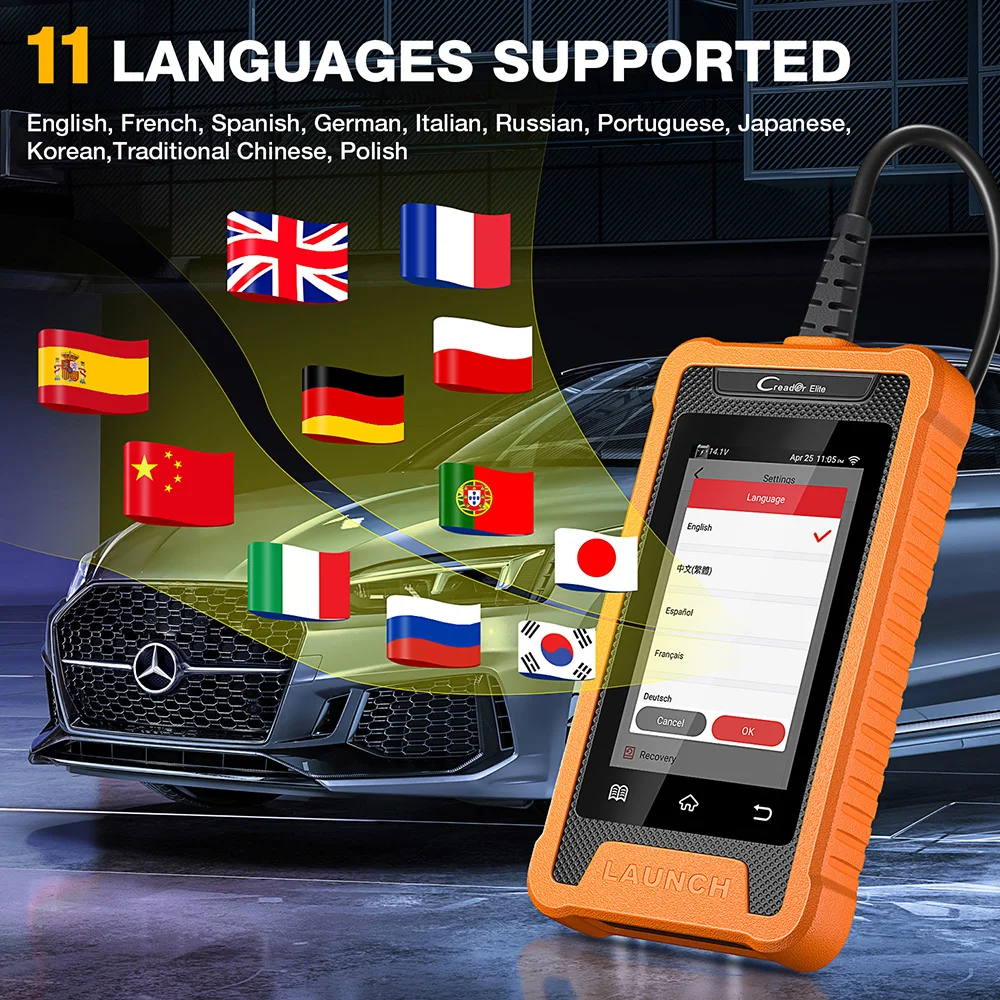 LAUNCH X431 Elite полнофункциональный Автомобильный сканер для Benz OBD OBD2 цифровой