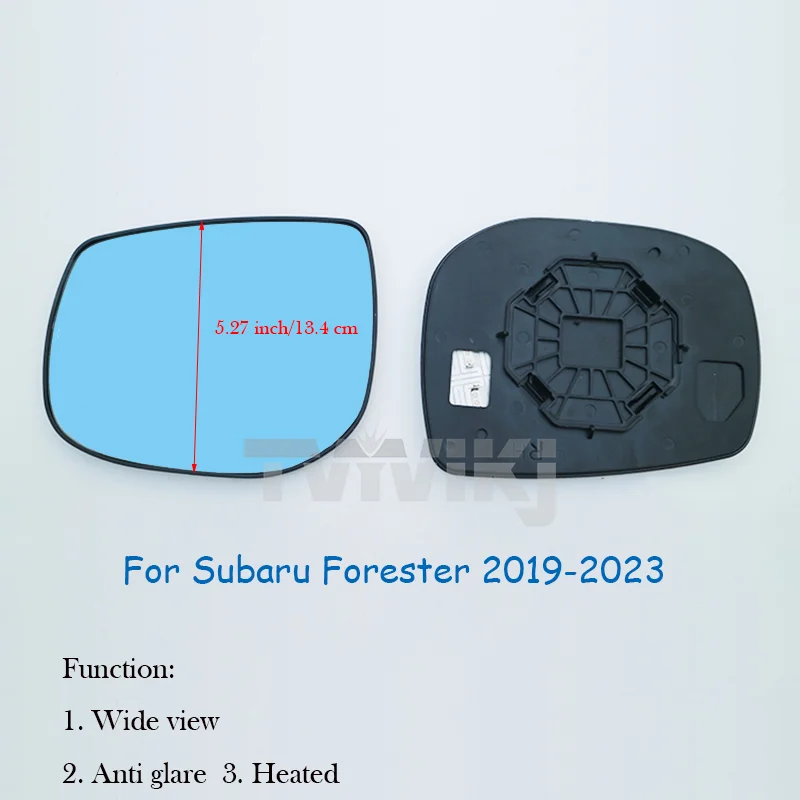 

TVYVIKJ 1 пара боковых зеркал заднего вида с подогревом, синие стеклянные линзы для Subaru Forester 2013-2023, широкоугольный вид, антибликовые автомобильные зеркала