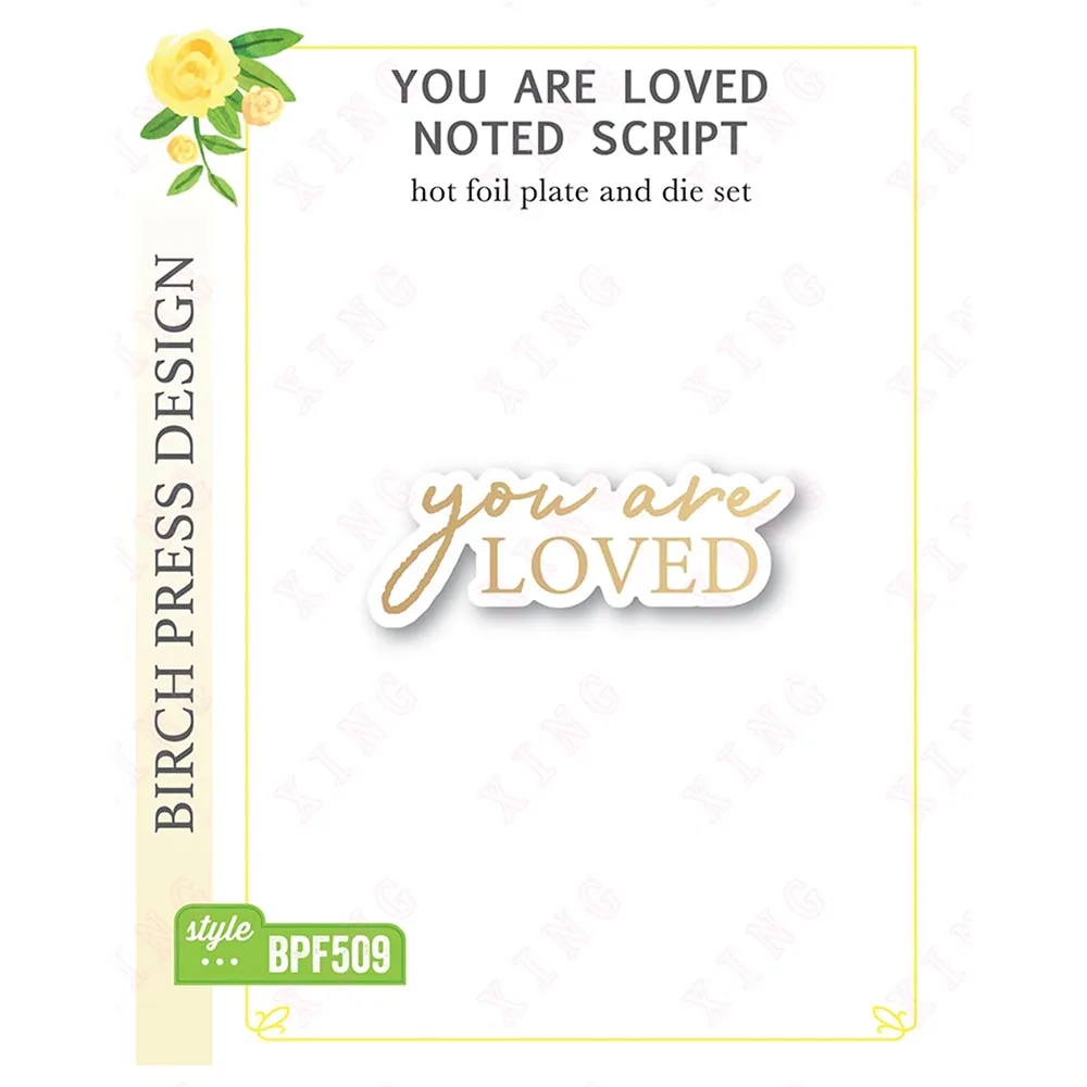 

2023 Diy Handmade Craft Album Card You Are Loved Mold Newest Hot Foil Metal Cutting Dies Scrapbook Decoration Embossing Template