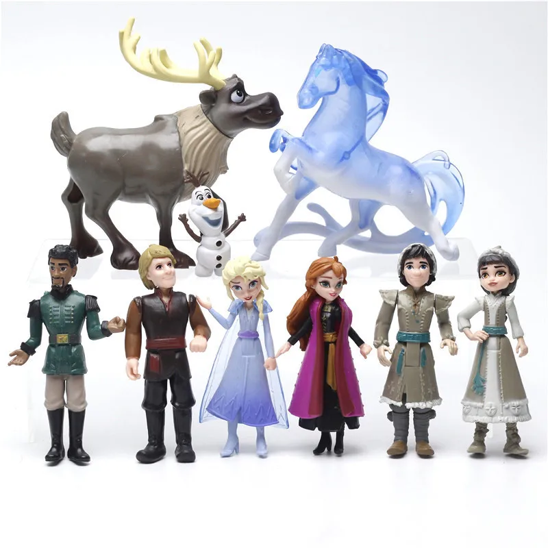 9 шт./компл. экшн-фигурка Disney «Холодное сердце 2», Снежная королева, Эльза, Анна, ПВХ, Олаф, Кристоф, Sven, аниме, куклы, фигурки, детская игрушка, подарок для детей