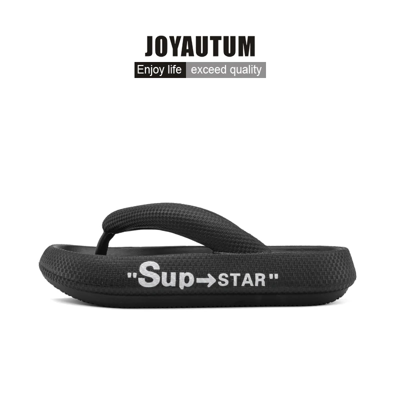 

Men Summer Flip Flops Beach Sandals Anti-slip Casual Flat Shoes High Quality Slippers home slippers for men