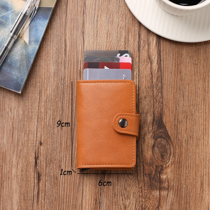 Винтажный Мужской Кошелек Из Алюминиевого Сплава С RFID-блокировкой