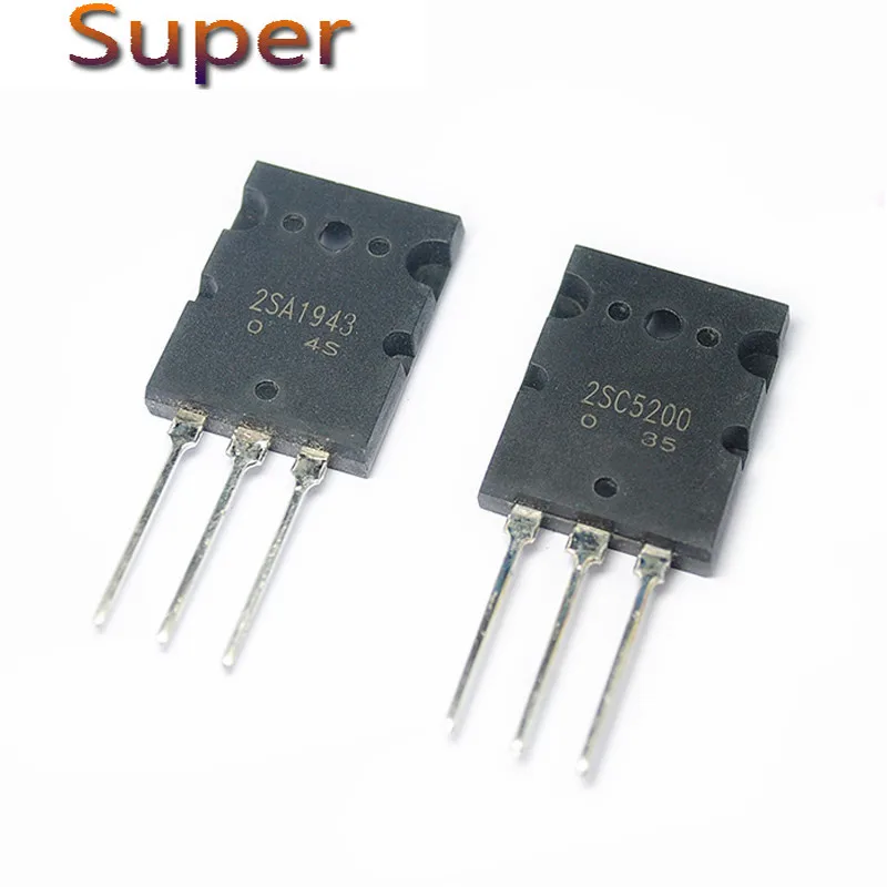 

6PCS 2SA1943 TO-3P 2SC5200 TO-3PL=3pair ( 3PCS C5200 + 3PCS A1943 )