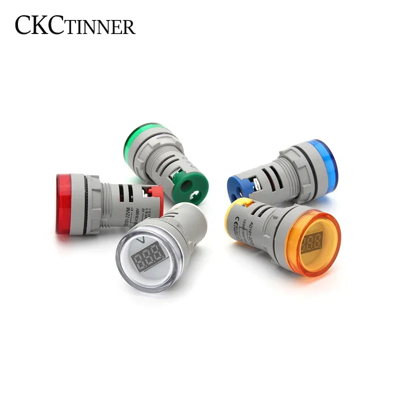 Цифровой мини-вольтметр 22 мм 60-500 В переменного тока