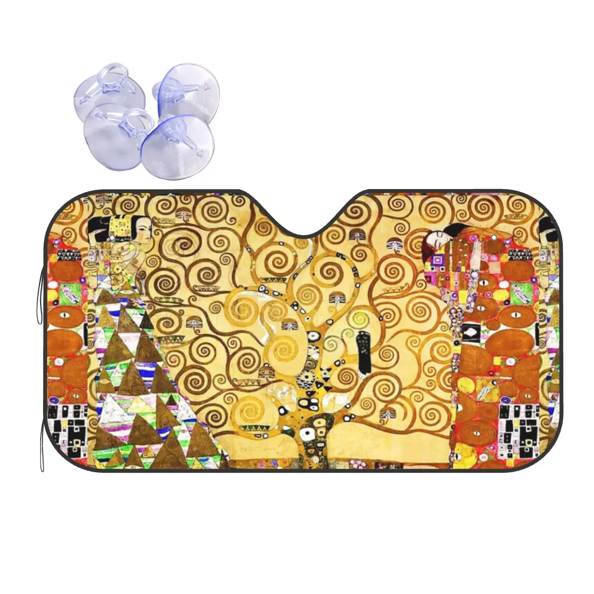 

Tree Of Life Stoclet Frieze Gustav Klimt Universal Windshield Sunshade 76x140cm Aluminium Foil Sun Visor Sun Shade Protect