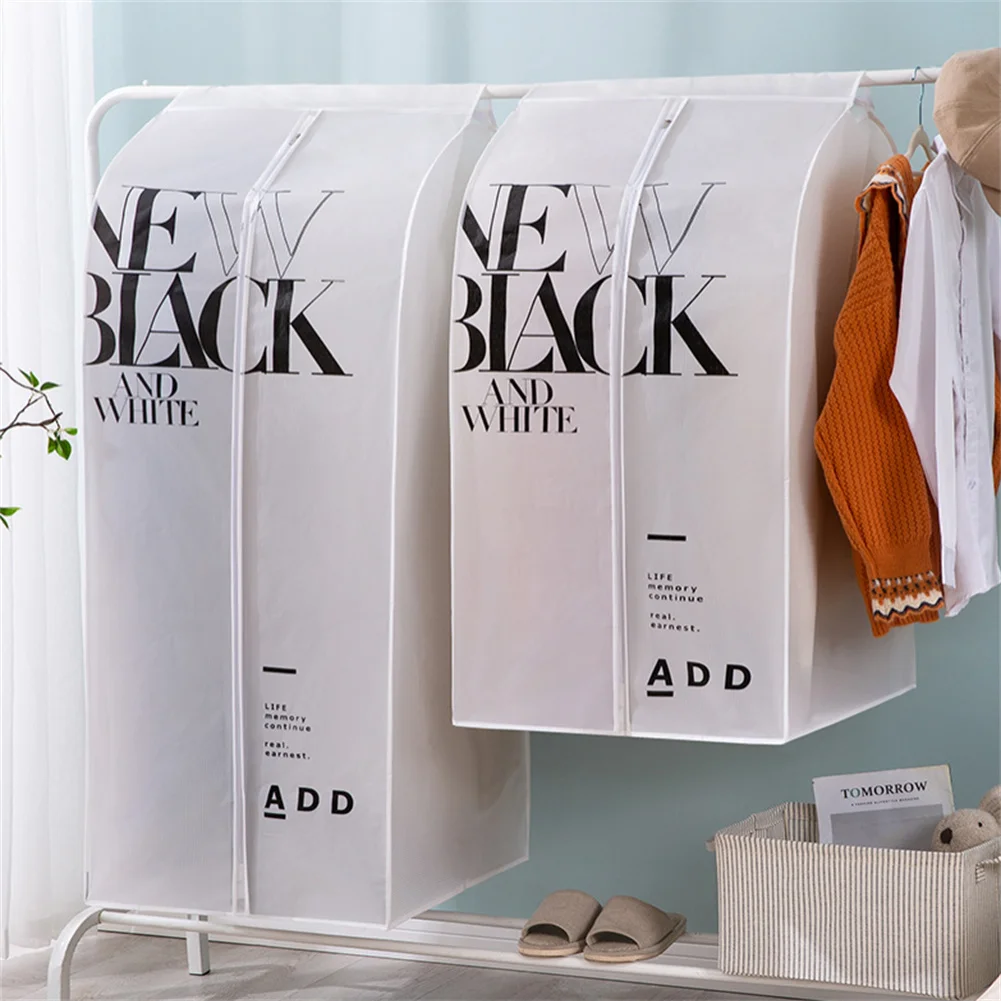 

Clothes Dust Cover Wardrobe Organizer Three Dimensional PEVA Hanging Pocket Waterproof Dust Cover Thickened Section Dust Bag