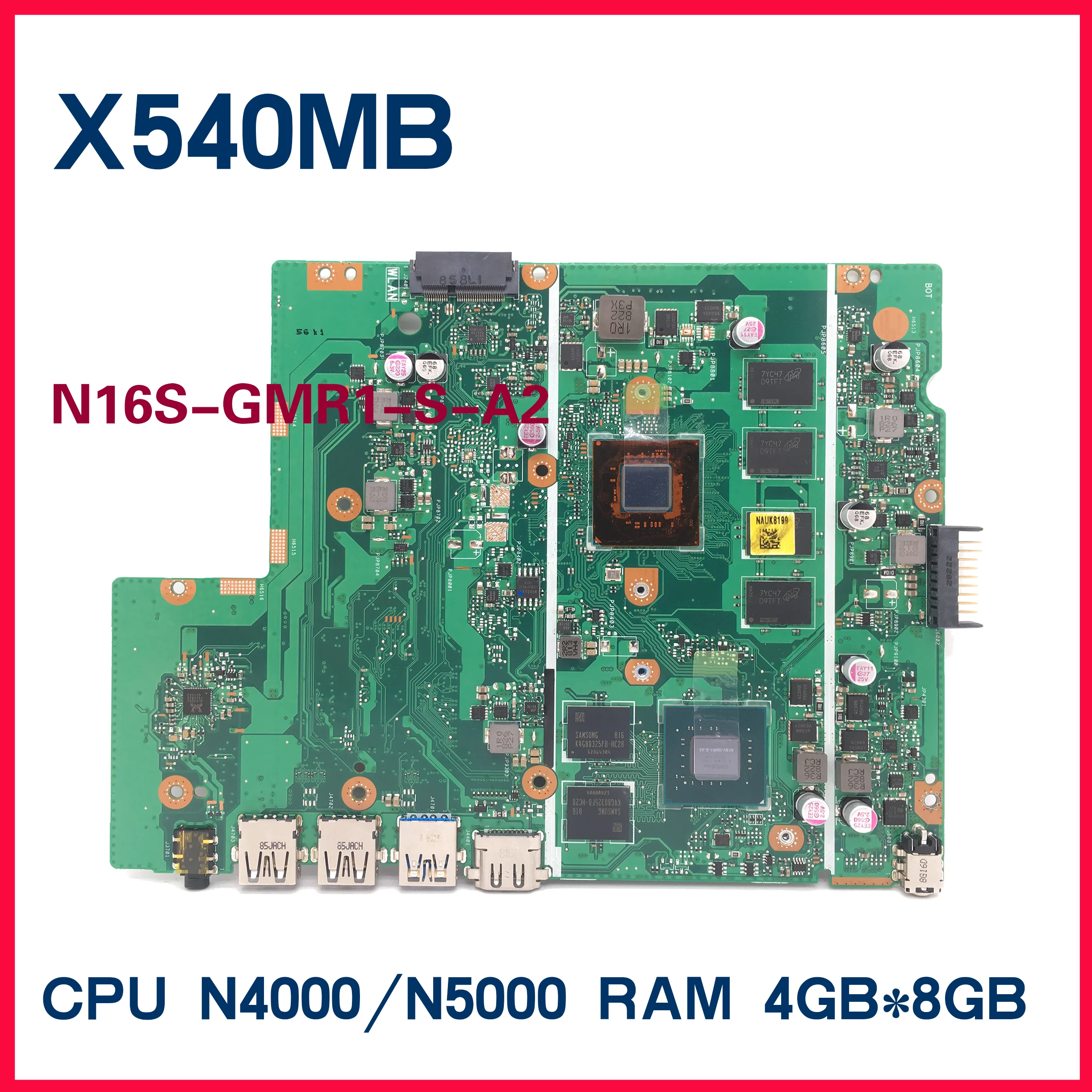 

Dinzi X540MB Orginal MAIN BOARD For ASUS X540M X540MA X540MB Laptop Motherboad With N4000 N5000 CPU 4GB/8GB-RAM 920MX-V2G GPU