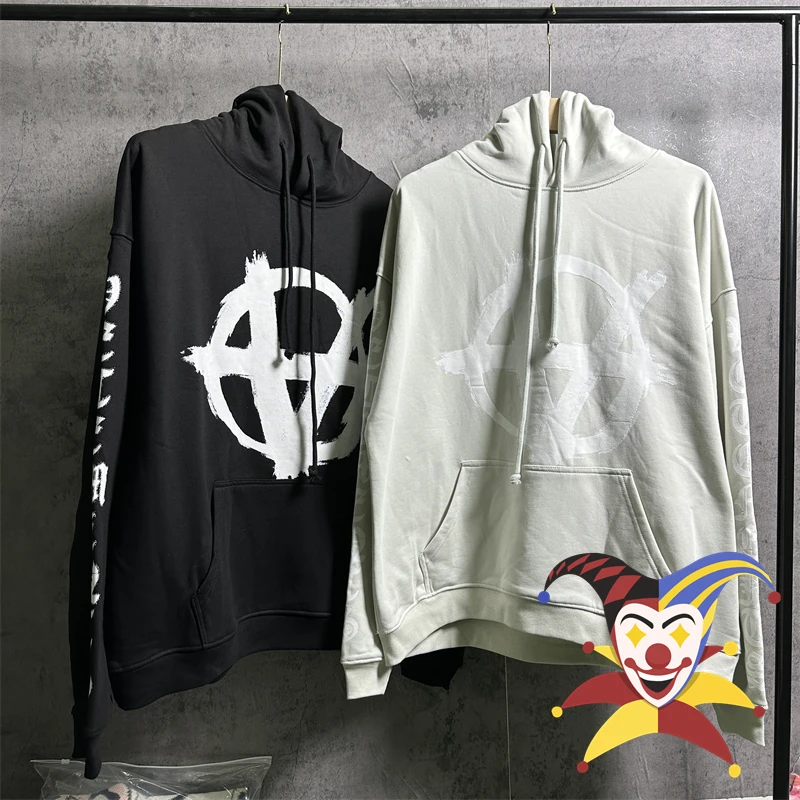 

Puff Print Vetements Hoodie Men Women Washed Embroidery Hooded Heavy Fabric Casual VTM Pullover