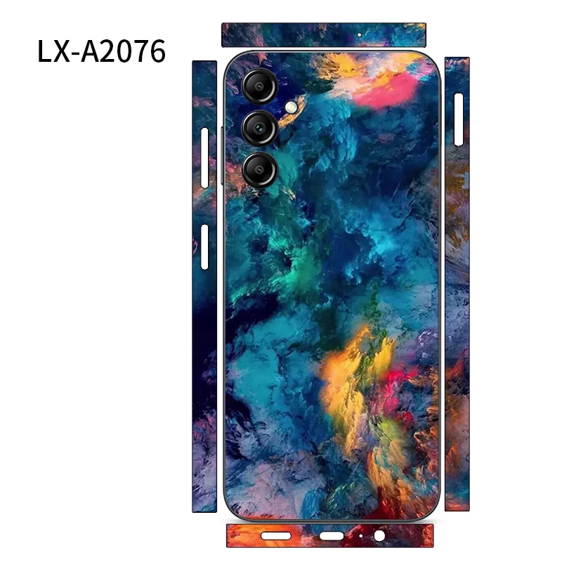 

Colorful Full Cover 3M Film For Samsung A14 A34 A54 5G Decal Skin Aurora Back Covers A14 5G Protector Wrap Ultra Thin Stickers