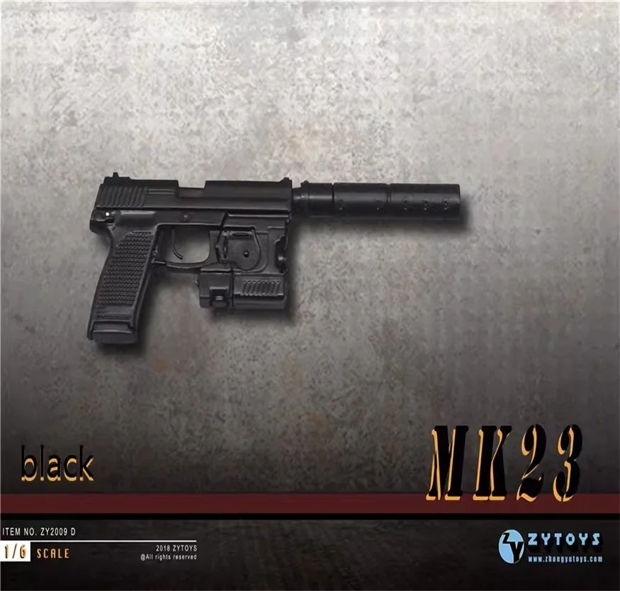 Fanatic ZY2009D ZYTOYS 16 Аксессуары для солдатиков: Пистолет MK23, пластиковая модель, подходит для 12-дюймовых экшн-фигурок, хит продаж (art.: 3920dc9f34bca) - 3920dc9f34bca