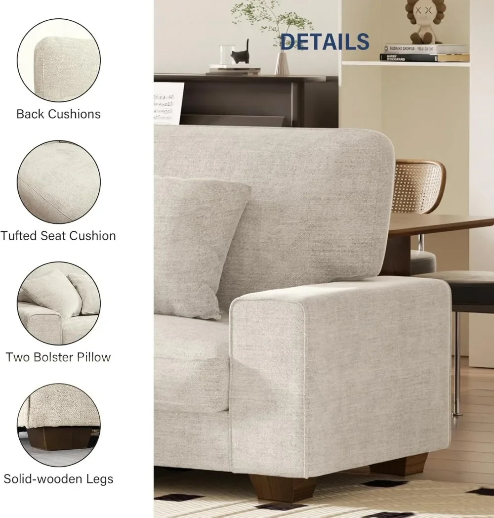 Диваны из синели 71 25 дюйма для гостиной 2-местный диван с 2 подушками небольшой