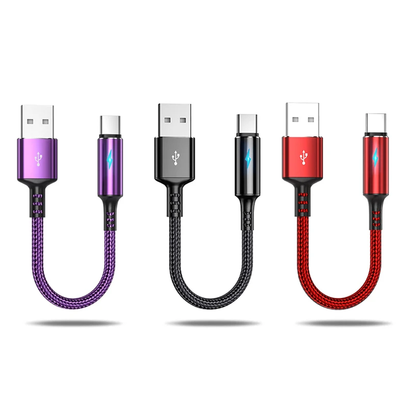 Сверхкороткий кабель USB Type-C длиной 25 см штекер А-штекер А для передачи данных шнур