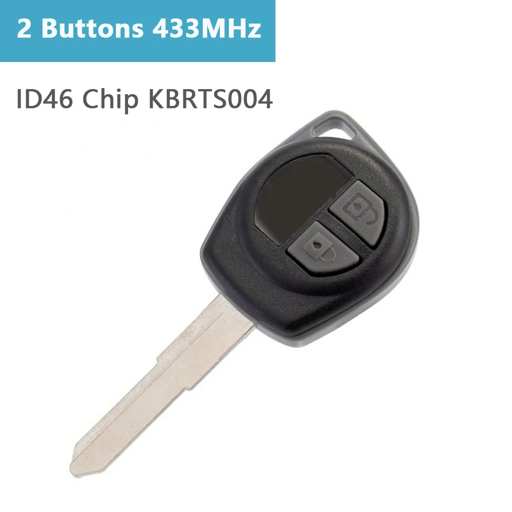 

Брелок дистанционного управления без ключа 433 МГц с 2 кнопками, подходит для SUZUKI SWIFT SX4 Alto JIMNY VITARA с чипом ID46 KBRTS004/HU87 Blade
