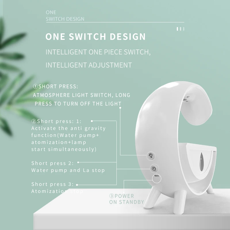 Антигравитационный увлажнитель воздуха в форме капли воды Настольный