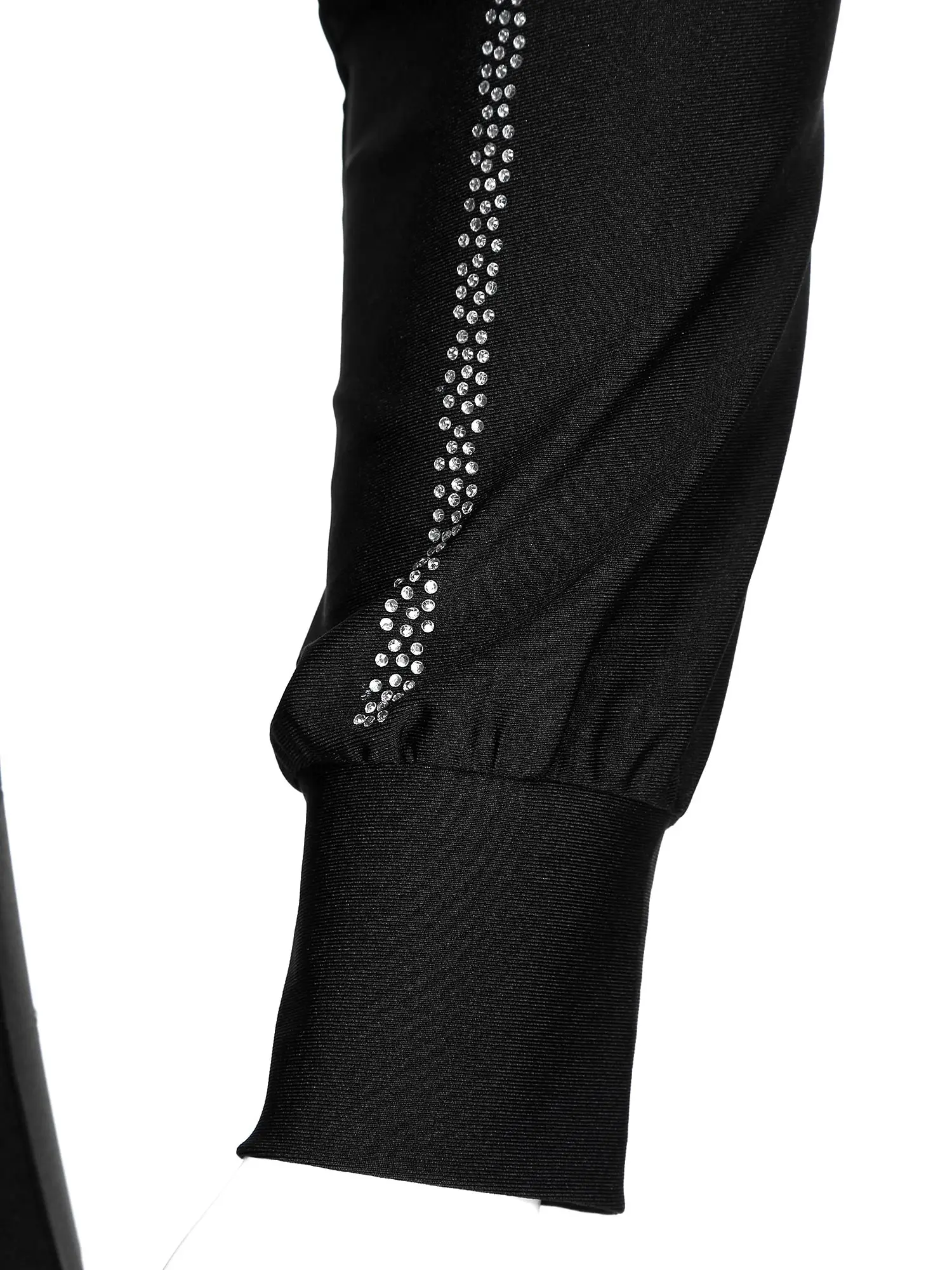 Мужское боди для латинских танцев с рукавами реглан блестящие стразы купальник