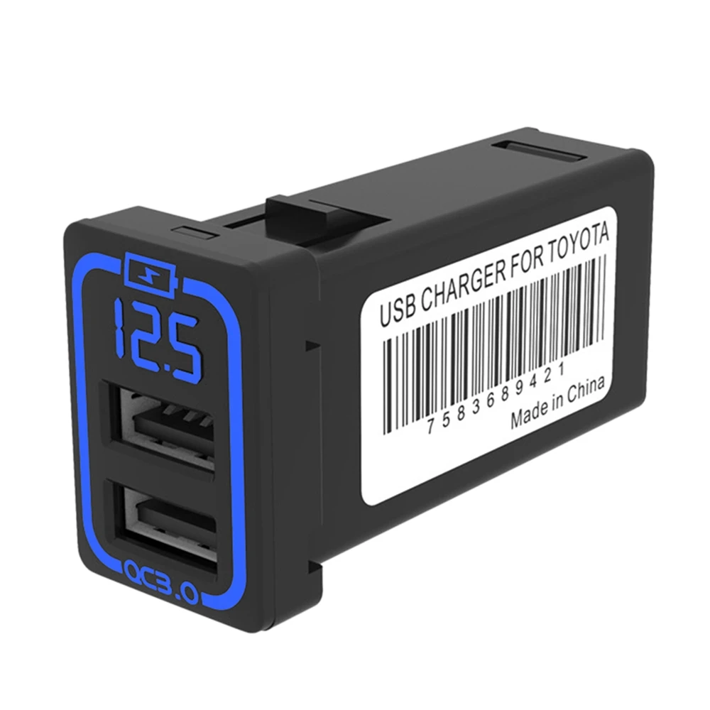 

Адаптер QC3.0 с двумя USB-портами для быстрой зарядки телефона