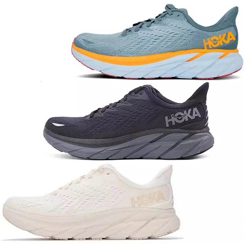 

Hoka Clifton 8 Running Shoes Men's and Women's Lightweight Cushioning Marathon Absorption Highway Trainer Sneakers