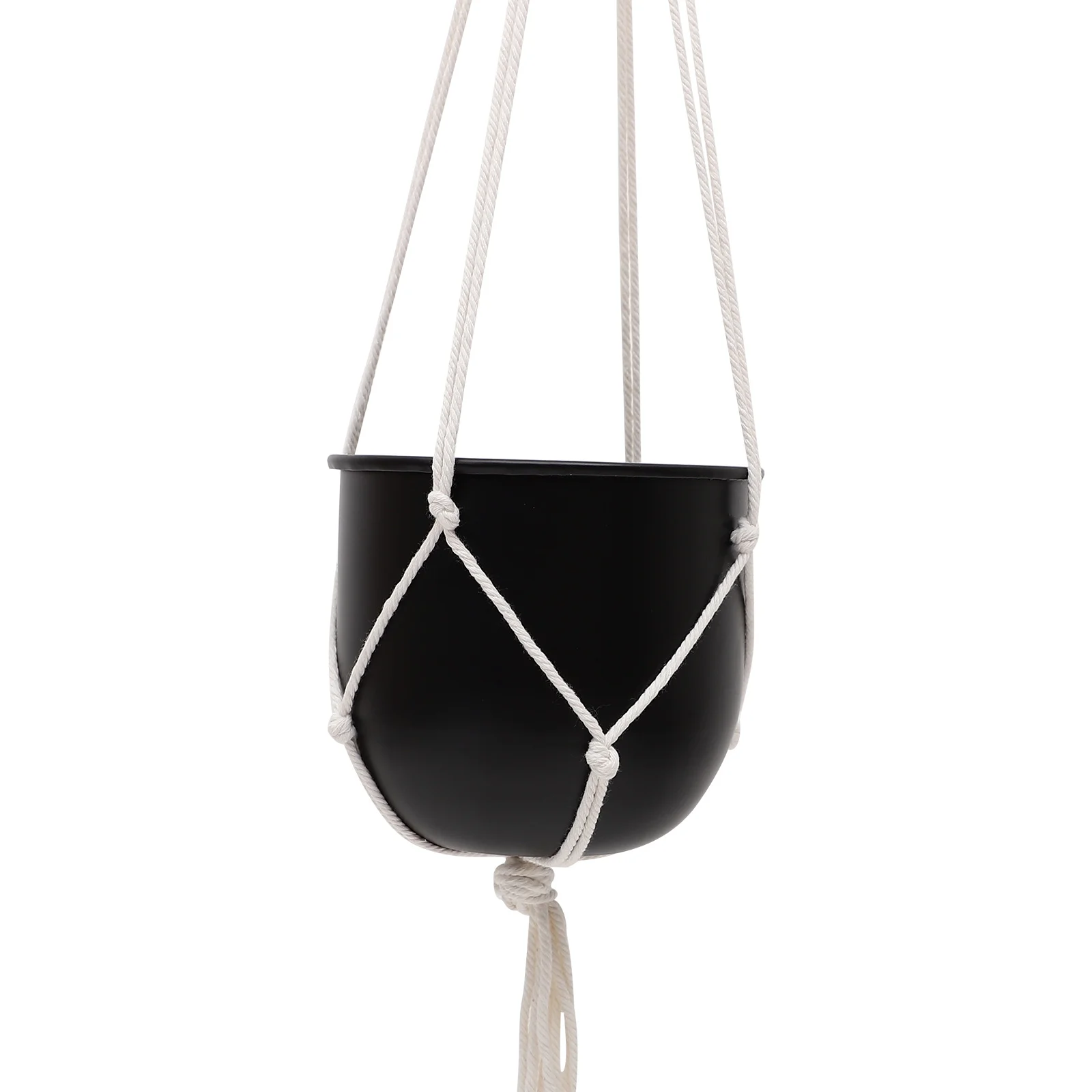 

Macrame Plant Hangers Set Indoor Outdoor Hanging Planter Basket Decorative Bohemian Plant Holder Cotton Rope Flower Pot