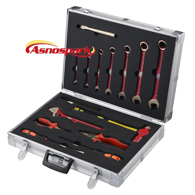 

Non sparking Be-Cu or Al-Cu 15pcs tools set with ISO9001 certificate