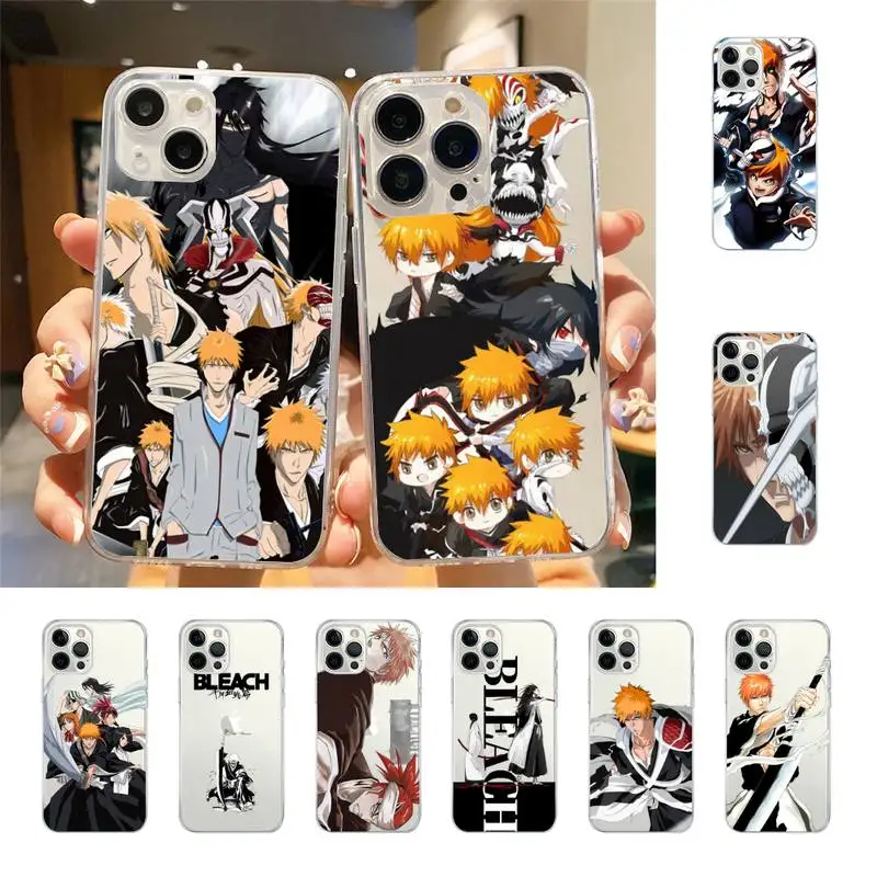 

Anime Bleach Ichigo Kurosaki Phone Case For Iphone 7 8 Plus X Xr Xs 11 12 13 Se2020 Mini 14 Promax Case