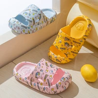 kids slippers summer bathroom beach shoes children cartoon animal unicorn boys girls baby soft sole anti slip yellow pink blue
