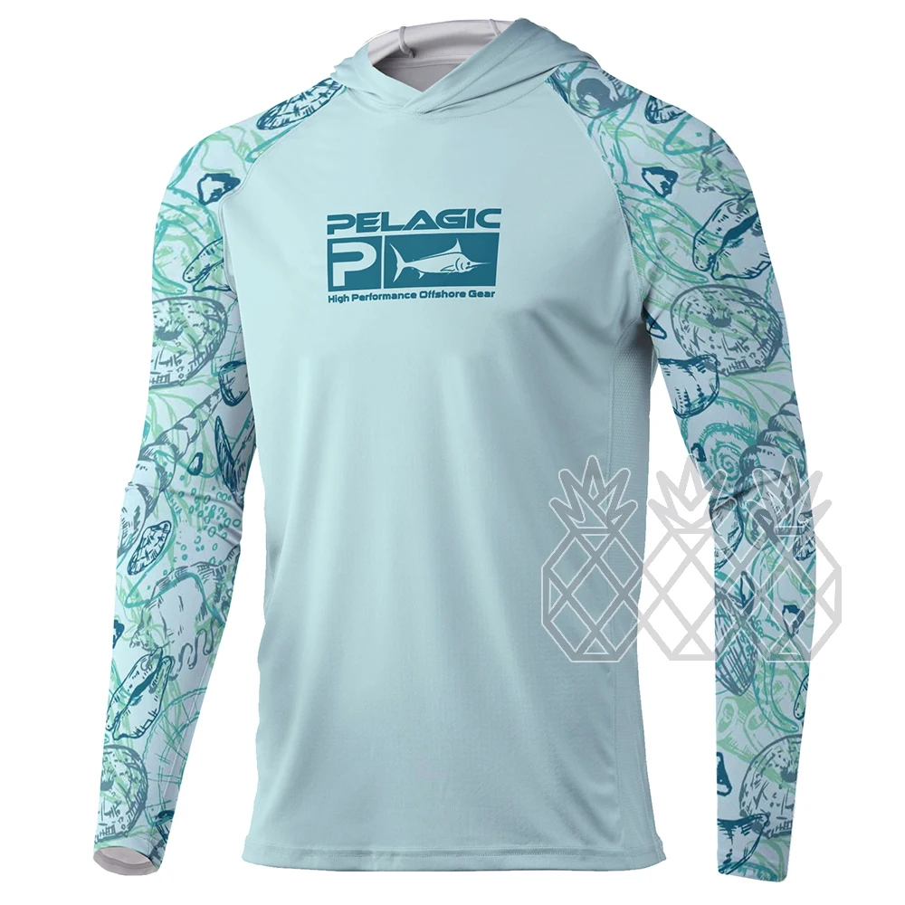 

Hot Pelagic Fishing Hoodie Clothing Men Long Sleeve Breathable Fishing Wear Camisa Pesca Outdoor UV Protection Fishing Shi