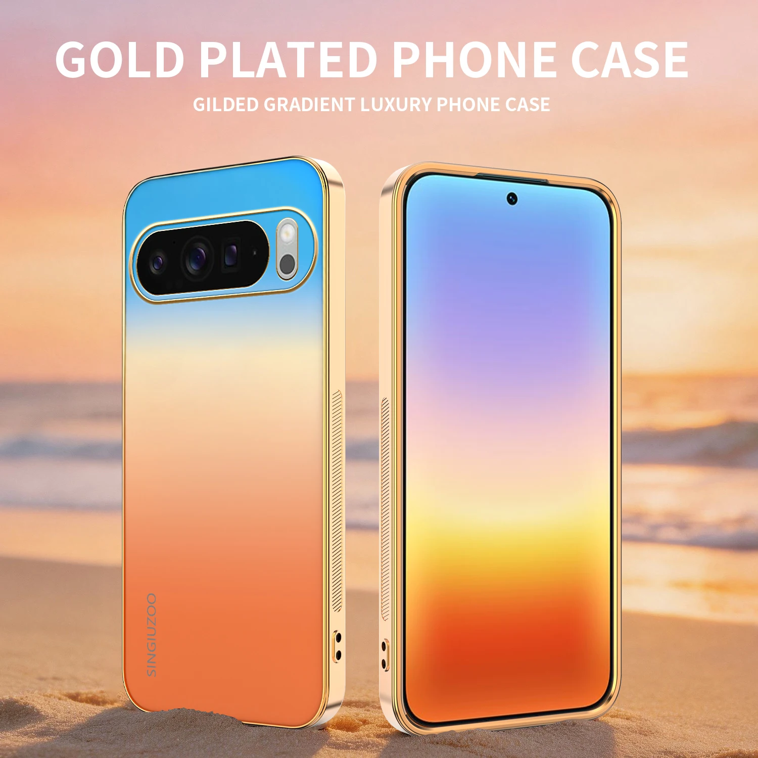 Фото Матовый градиентный чехол с покрытием AG для Google Pixel 11 10 9 Pro XL 8 7 6 8A 7A 6A, противоударный, с полной защитой камеры, задняя крышка №2